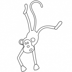 clipartist.net » Clip Art » colorful animal monkey black white line ...