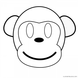 Monkey Outline Clipart - ClipartBlack.com
