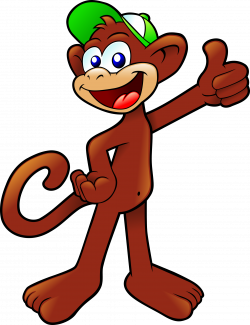 Clipart - Monkey wearing a cap