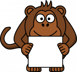 Monkey With Sign Clip Art at Clker.com - vector clip art online ...