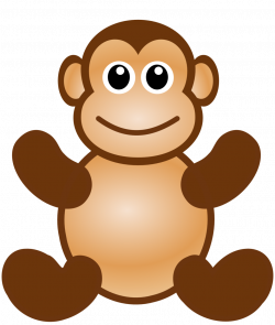 Public Domain Clip Art Image | Illustration of a cartoon monkey | ID ...