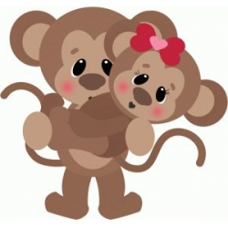 Valentine monkey couple | Valentines | Cartoon monkey ...