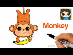 How to Draw a Cartoon Monkey Easy - YouTube