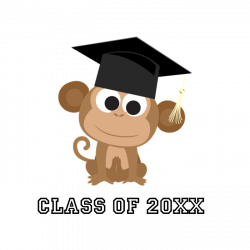 Graduation Monkey, Class of 20XX Journal by MyHedgieDesigns