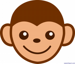Monkey Face Clip Art - Sweet Clip Art