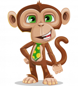 Vector Monkey Cartoon Character - Bizzo the Business Monkey ...