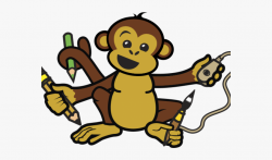 Clipart Of The Day - Monkey Holding A Pencil #444251 - Free ...