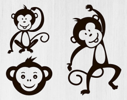 Monkey stencil | Etsy