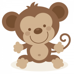 Cute monkey SVG file and clipart | SVG PPbN Designs | Monkey ...
