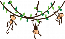 28+ Collection of Clipart Monkey Hanging From Tree | High quality ...