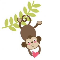 Monkey on vine clipart - Clip Art Library