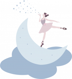 Clipart - Ballerina On The Moon