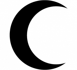 moon clipart black and white solid black crescent moon clipart ...