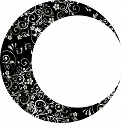 28+ Collection of Crescent Moon Clipart Black And White | High ...