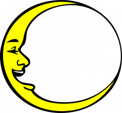 Crescent Moon Smiling Clip Art at Clker.com - vector clip art online ...