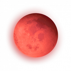 bloodymoon moon red - Sticker by Aram Mkhitaryan