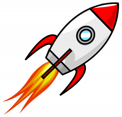 OnlineLabels Clip Art - Cartoon Moon Rocket Remix 2