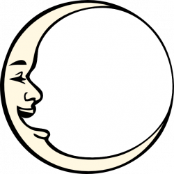 Moon With Face Clip Art at Clker.com - vector clip art online ...