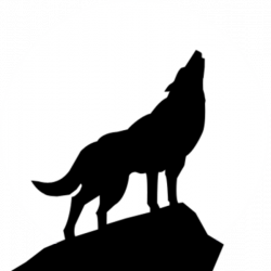 Howling Wolf Silhouette Psd | Free Images at Clker.com - vector clip ...