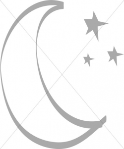 Simple Moon and Stars | Moon Clipart