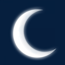 White Moon In The Night Sky, Moon Clipart, White, Vector ...