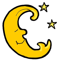 Moon Sleeping - Clip Art Library