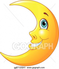 Vector Art - smiling moon. EPS clipart gg67123241 - GoGraph
