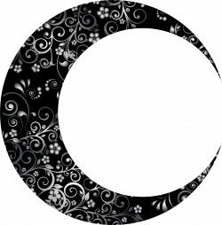 Clipart - Prismatic Floral Crescent Moon Mark II 4