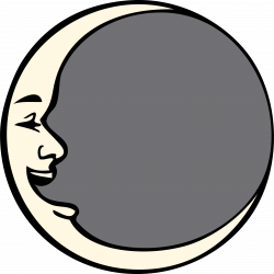 Clipart - man in the moon