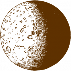 Moon clipart vintage - Pencil and in color moon clipart vintage