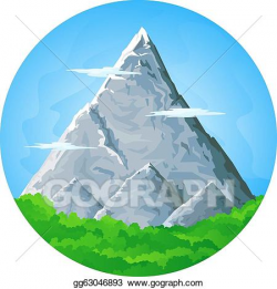 Clip Art Vector - High mountain landscape. Stock EPS ...