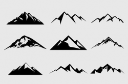 Mountain Shapes For Logos Vol 2 | Doodle Art and Zentangle ...