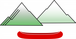Clipart - Canoe with Mountains
