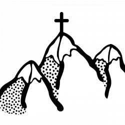 Clipart - mountains - lineart