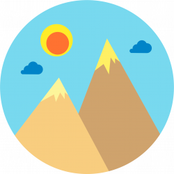 Clipart - Flat Shaded Mountains