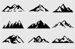 Mountain Shapes For Logos Vol 4 ~ Illustrator Add-Ons ...