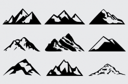 Mountain Shapes For Logos Vol 5 ~ Illustrator Add-Ons ...