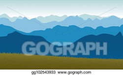 Vector Stock - Beautiful panoramic view of the blue ...