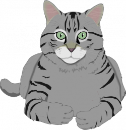 Totetude Gray Cat Clip Art at Clker.com - vector clip art online ...