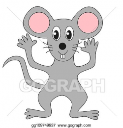 EPS Illustration - Funny grey mouse. Vector Clipart ...