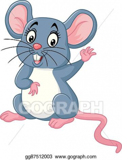 Vector Art - Happy mouse cartoon. Clipart Drawing gg87512003 ...