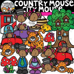 Country Mouse City Mouse Clipart {Reading Clipart}