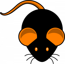 Black Mouse Orange Clip Art at Clker.com - vector clip art online ...