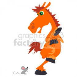 colt scared of a mouse clipart. Royalty-free clipart # 132829