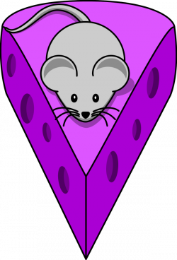 Cartoon mouse on top of a cheese - vector Clip Art - Clip Art Library