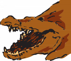 Brown Alligator With Mouth Open Clip Art at Clker.com - vector clip ...