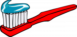 Clipart - Toothbrush and toothpaste