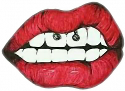 boca red dientes tumblr - Sticker by NDLS BLCK