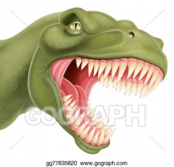 Vector Art - T rex dinosaur head. Clipart Drawing gg77835820 ...