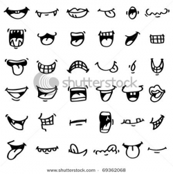 hand draw cartoon mouth icon | Painting Personalities ...